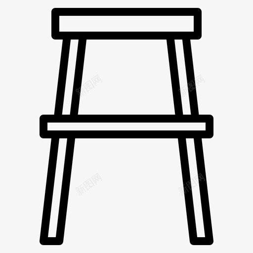 椅子家具装饰8直线型图标svg_新图网 https://ixintu.com 家具 椅子 直线 线型 装饰
