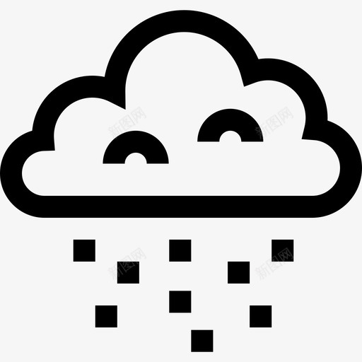 下雪272号天气线性图标svg_新图网 https://ixintu.com 272号 下雪 天气 线性