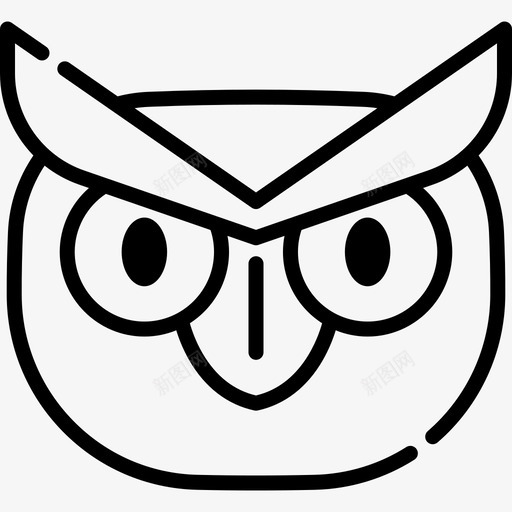 猫头鹰野生动物40直系图标svg_新图网 https://ixintu.com 猫头鹰 直系 野生动物