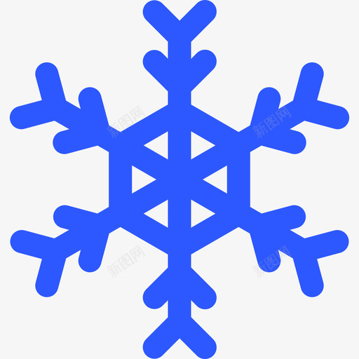 雪花圣诞281蓝色图标svg_新图网 https://ixintu.com 圣诞 蓝色 雪花