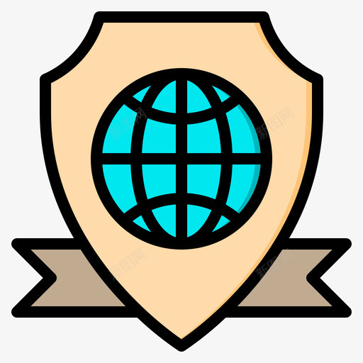 世界安全接口97线性颜色图标svg_新图网 https://ixintu.com 世界 安全 接口 线性 颜色