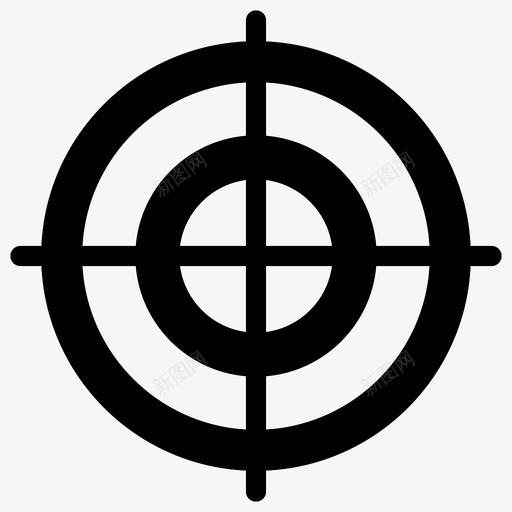 十字线瞄准靶心图标svg_新图网 https://ixintu.com 十字 图标 字形 目标 瞄准 终极 靶心