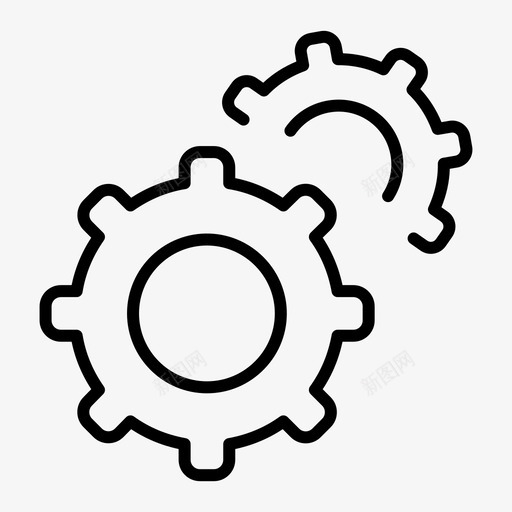 齿轮设置设定规则轮廓图标svg_新图网 https://ixintu.com 规则 设定 设置 轮廓 齿轮