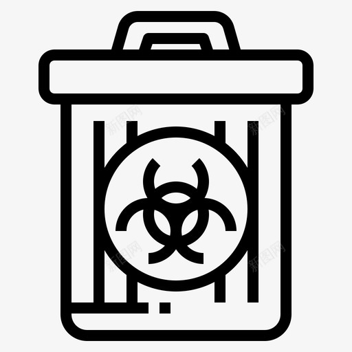 有毒废物卫生39线性图标svg_新图网 https://ixintu.com 卫生 废物 有毒 线性