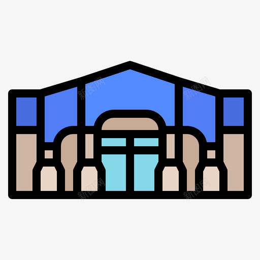 商店79号楼线性颜色图标svg_新图网 https://ixintu.com 79号楼 商店 线性 颜色