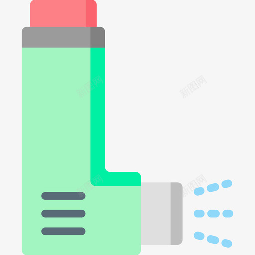 吸入器过敏29扁平图标svg_新图网 https://ixintu.com 吸入器 扁平 过敏