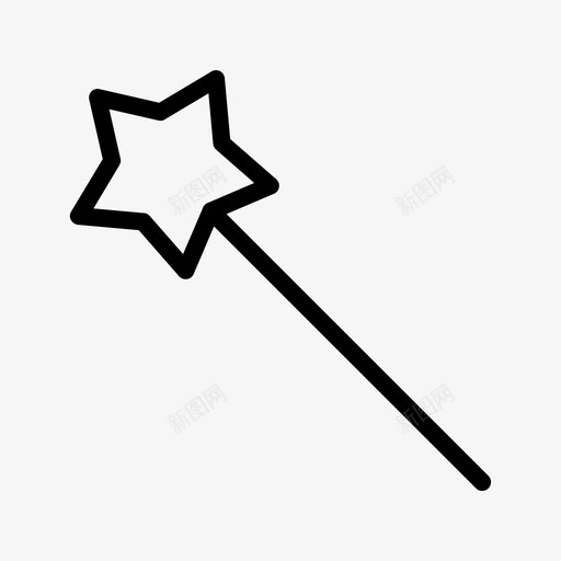 魔杖魔术师巫师图标svg_新图网 https://ixintu.com 巫师 魔术师 魔杖