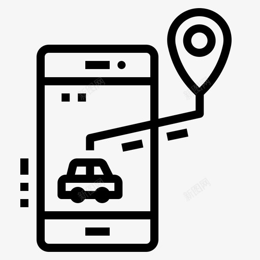 gps路线图图标svg_新图网 https://ixintu.com gps 路线图