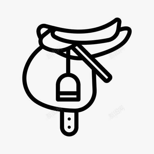 马鞍骑马1直线型图标svg_新图网 https://ixintu.com 直线 线型 马鞍 骑马