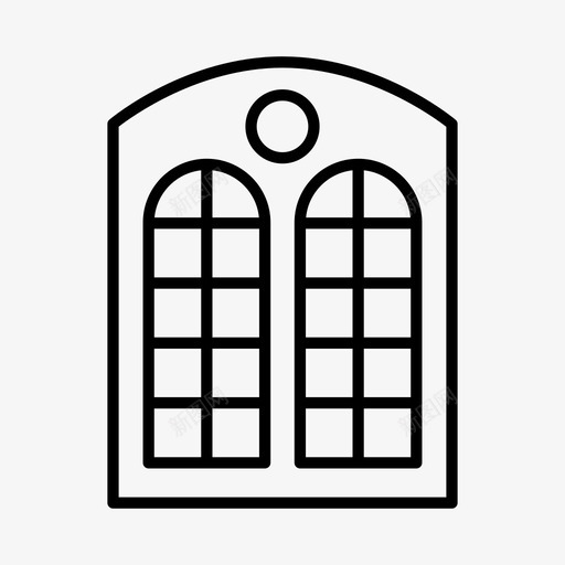 哥特式窗户建筑饰面图标svg_新图网 https://ixintu.com 哥特式 建筑 房子 窗户 饰面