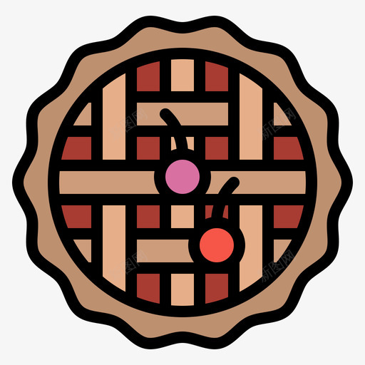 派八月面包店4线性颜色图标svg_新图网 https://ixintu.com 八月 线性 面包店 颜色