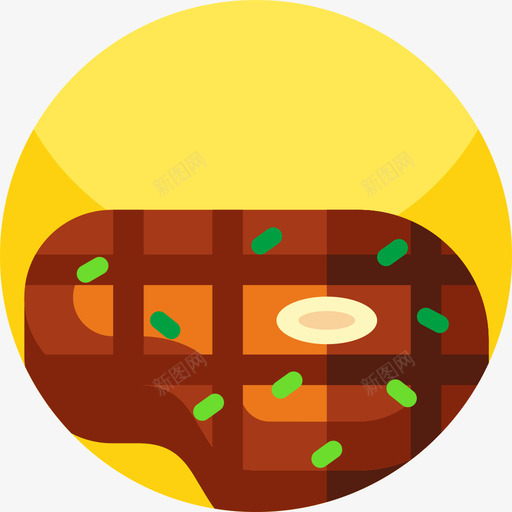 牛排食物185扁平图标svg_新图网 https://ixintu.com 扁平 牛排 食物