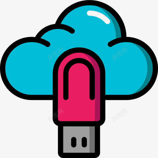 云存储云22线颜色图标svg_新图网 https://ixintu.com 存储 颜色