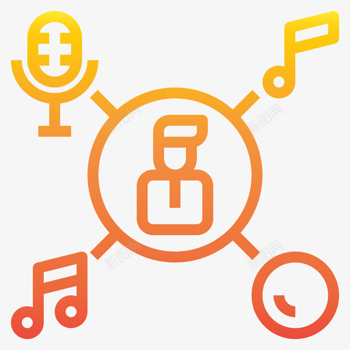 音乐音乐和声音10渐变图标svg_新图网 https://ixintu.com 声音 渐变 音乐