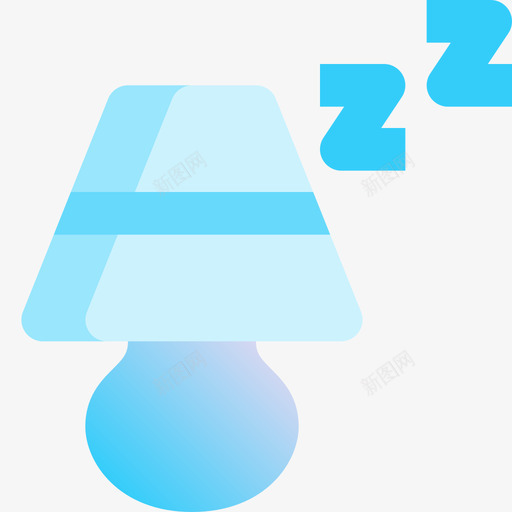 灯晚安2蓝色图标svg_新图网 https://ixintu.com 晚安 蓝色