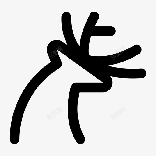 鹿野营假日图标svg_新图网 https://ixintu.com 假日 天文学 科学 野营 驯鹿