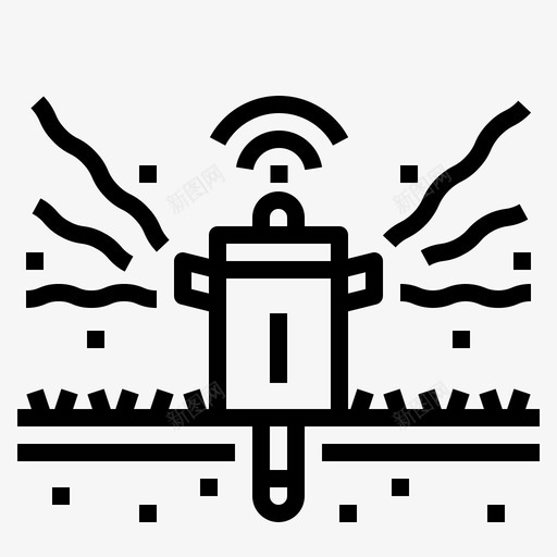 智能家居洒水器49图标svg_新图网 https://ixintu.com 智能家居 洒水器