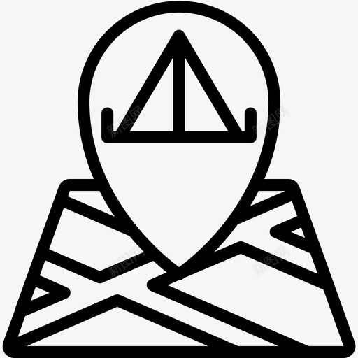 野营地图32直线图标svg_新图网 https://ixintu.com 地图 直线 野营