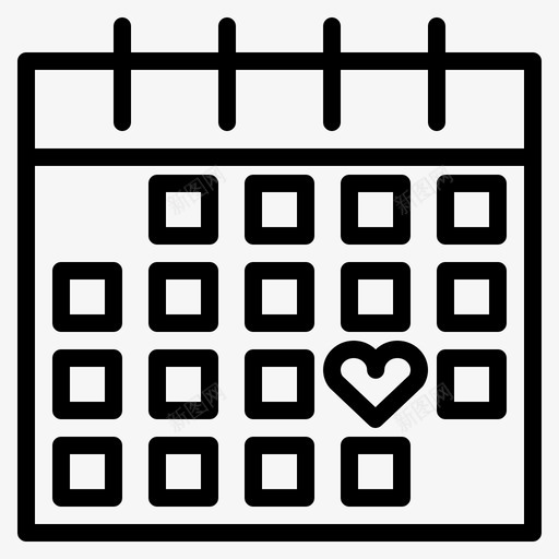 日期事件结婚图标svg_新图网 https://ixintu.com 事件 情人节 日期 日程 爱情 结婚