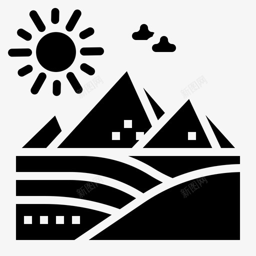 金字塔户外景观实景图标svg_新图网 https://ixintu.com 实景 户外 景观 金字塔