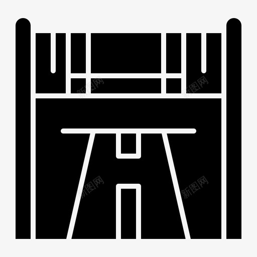 检查点比赛道路图标svg_新图网 https://ixintu.com 动机 字形 实心 开始 检查点 比赛 道路