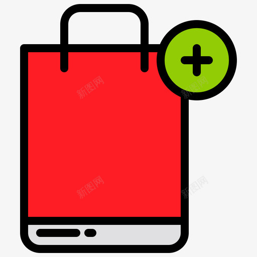购物袋网购71线性颜色图标svg_新图网 https://ixintu.com 线性 网购 购物袋 颜色