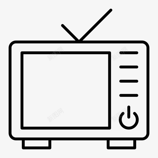 电视天线设备图标svg_新图网 https://ixintu.com 图标 天线 小工 工具 电子 电子产品 电子线 电视 线路 设备