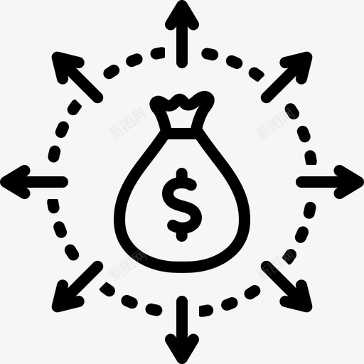 预算支出工资财富图标svg_新图网 https://ixintu.com 工资 支出 财富 预算