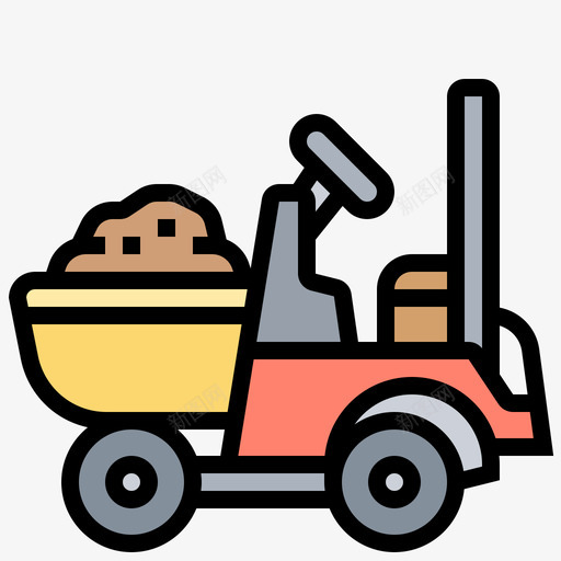 重型车辆施工车辆7线型颜色图标svg_新图网 https://ixintu.com 施工 线型 车辆 重型 颜色