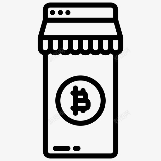 网上商店比特币158线性图标svg_新图网 https://ixintu.com 比特 线性 网上商店