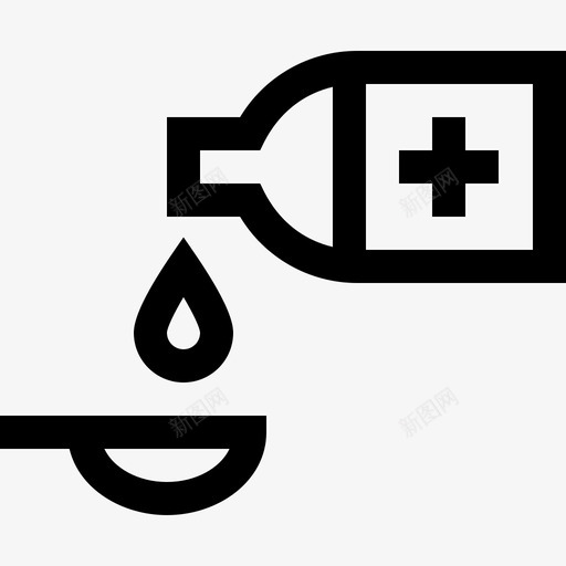 糖浆健康105线性图标svg_新图网 https://ixintu.com 健康 糖浆 线性