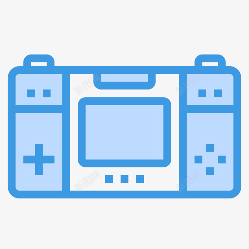 游戏控制器gadget30蓝色图标svg_新图网 https://ixintu.com gadget 控制器 游戏 蓝色