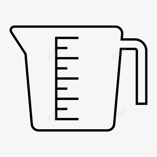 杯子实验室测量图标svg_新图网 https://ixintu.com 公制 单位 实验室 杯子 测量 量杯
