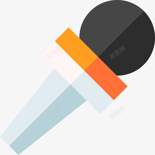 话筒通信192扁平图标svg_新图网 https://ixintu.com 扁平 话筒 通信