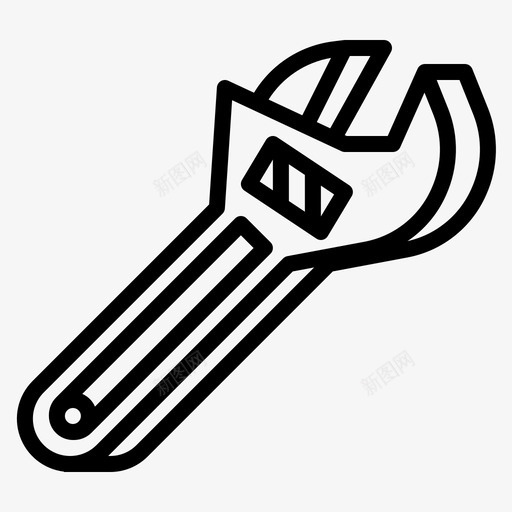 活动扳手68号工具外形图标svg_新图网 https://ixintu.com 68号 外形 工具 扳手 活动