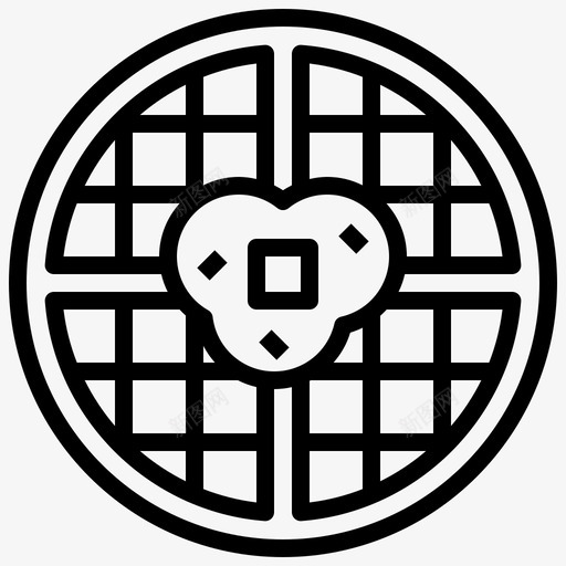 华夫饼早餐63直系图标svg_新图网 https://ixintu.com 华夫 早餐 直系