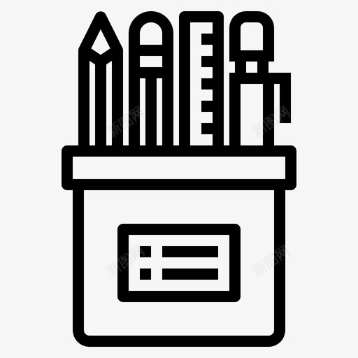 文具文具和办公室19直线型图标svg_新图网 https://ixintu.com 办公室 文具 直线 线型