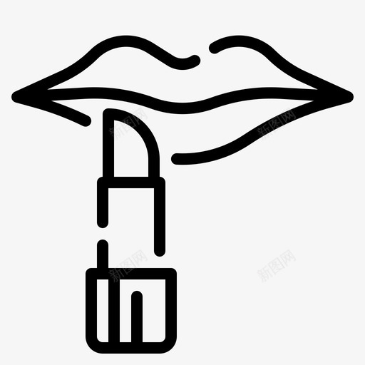 口红美容化妆品5线性图标svg_新图网 https://ixintu.com 化妆品 口红 线性 美容 美容化妆