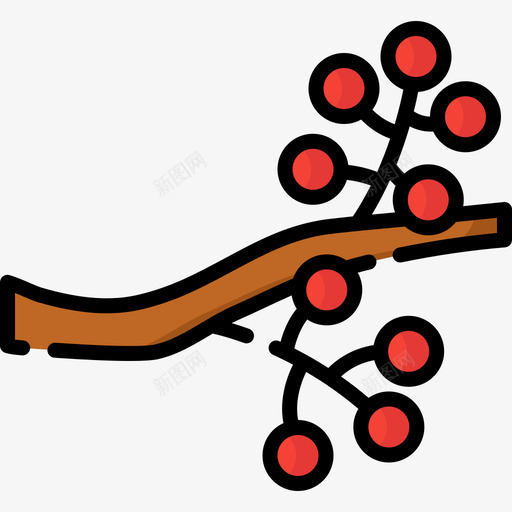 分枝冬性14线状颜色图标svg_新图网 https://ixintu.com 冬性 分枝 线状 颜色