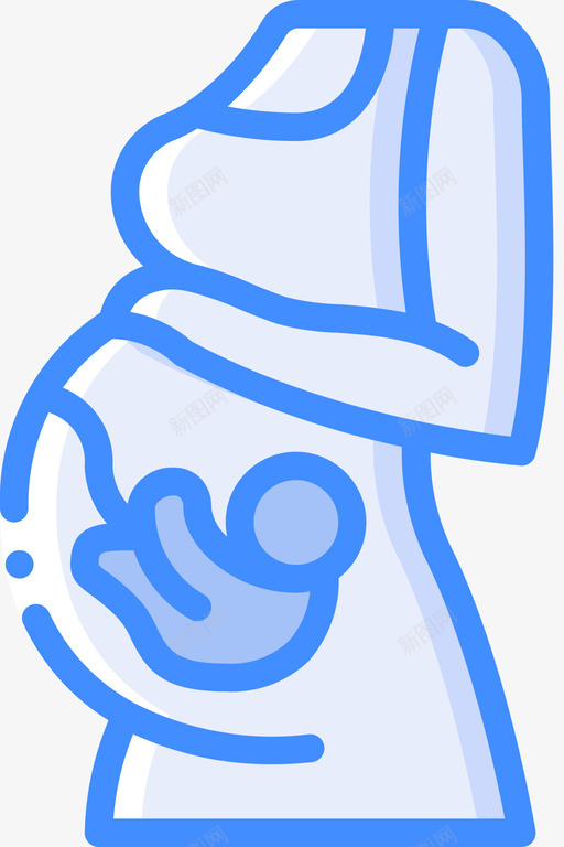 宝贝孕妇43蓝色图标svg_新图网 https://ixintu.com 孕妇 宝贝 蓝色