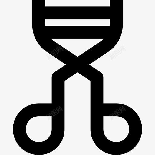 睫毛卷发器化妆品3直线型图标svg_新图网 https://ixintu.com 化妆品 卷发器 直线 睫毛 线型