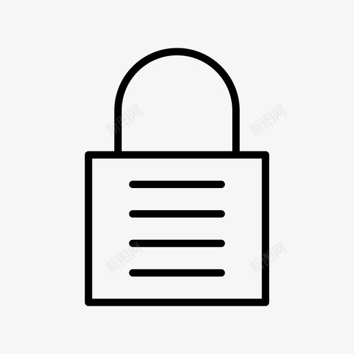 挂锁上锁保护图标svg_新图网 https://ixintu.com 上锁 保护 保险箱 大纲 安保 工作 挂锁