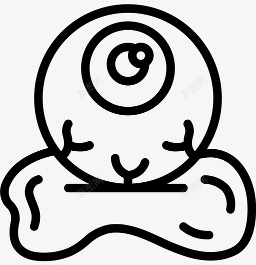 眼球恐怖秀3直线型图标svg_新图网 https://ixintu.com 恐怖 直线 眼球 线型