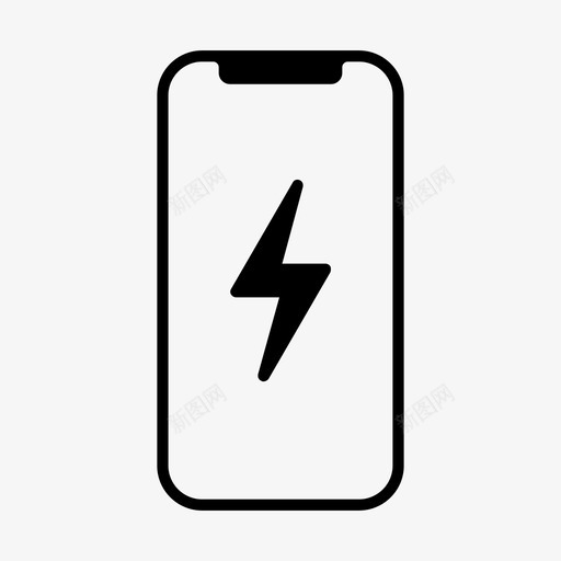 闪电苹果iphone电池图标svg_新图网 https://ixintu.com iphone 充电 天气 电池 苹果 闪电 霹雳