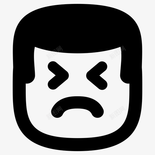 失望沮丧情绪化图标svg_新图网 https://ixintu.com 受伤 失望 情绪化 沮丧 笑脸