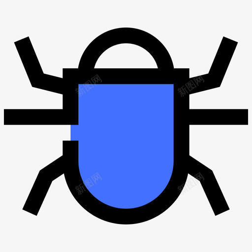 Bug搜索引擎优化8蓝色svg_新图网 https://ixintu.com Bug 搜索引擎 优化 蓝色