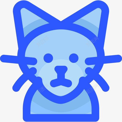 阿比西尼亚猫猫品种1蓝色svg_新图网 https://ixintu.com 阿比 比西 尼亚 品种 蓝色