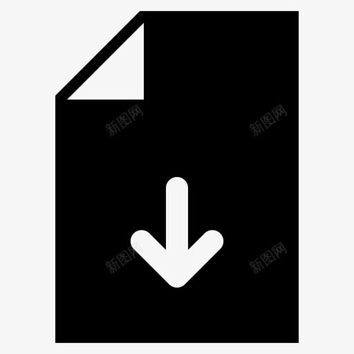 向下文件箭头文档svg_新图网 https://ixintu.com 向下 文件 箭头 文档 gradak
