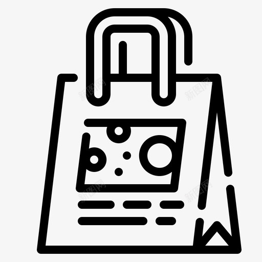 购物袋产品包装2线性svg_新图网 https://ixintu.com 购物袋 产品包装 线性