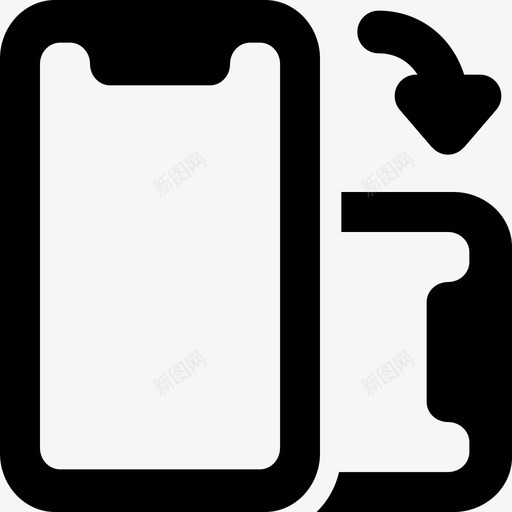 旋转电话和手机充满图标svg_新图网 https://ixintu.com 充满 手机 旋转 电话